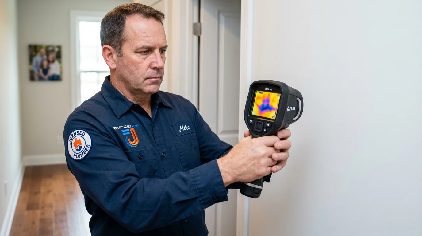 Thermal imaging leak detection by Johns Plumbing LLC in Harpersville